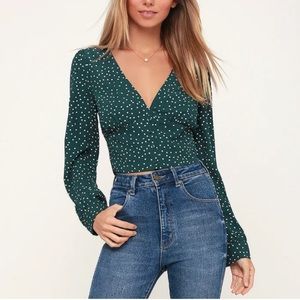 Lulus polka dot top